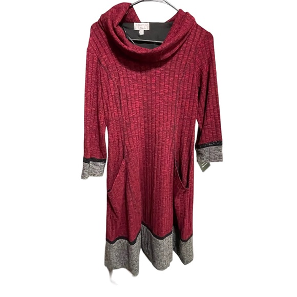 Signature by Robbie Bee cowl neck dress Size PM - Picture 1 of 13